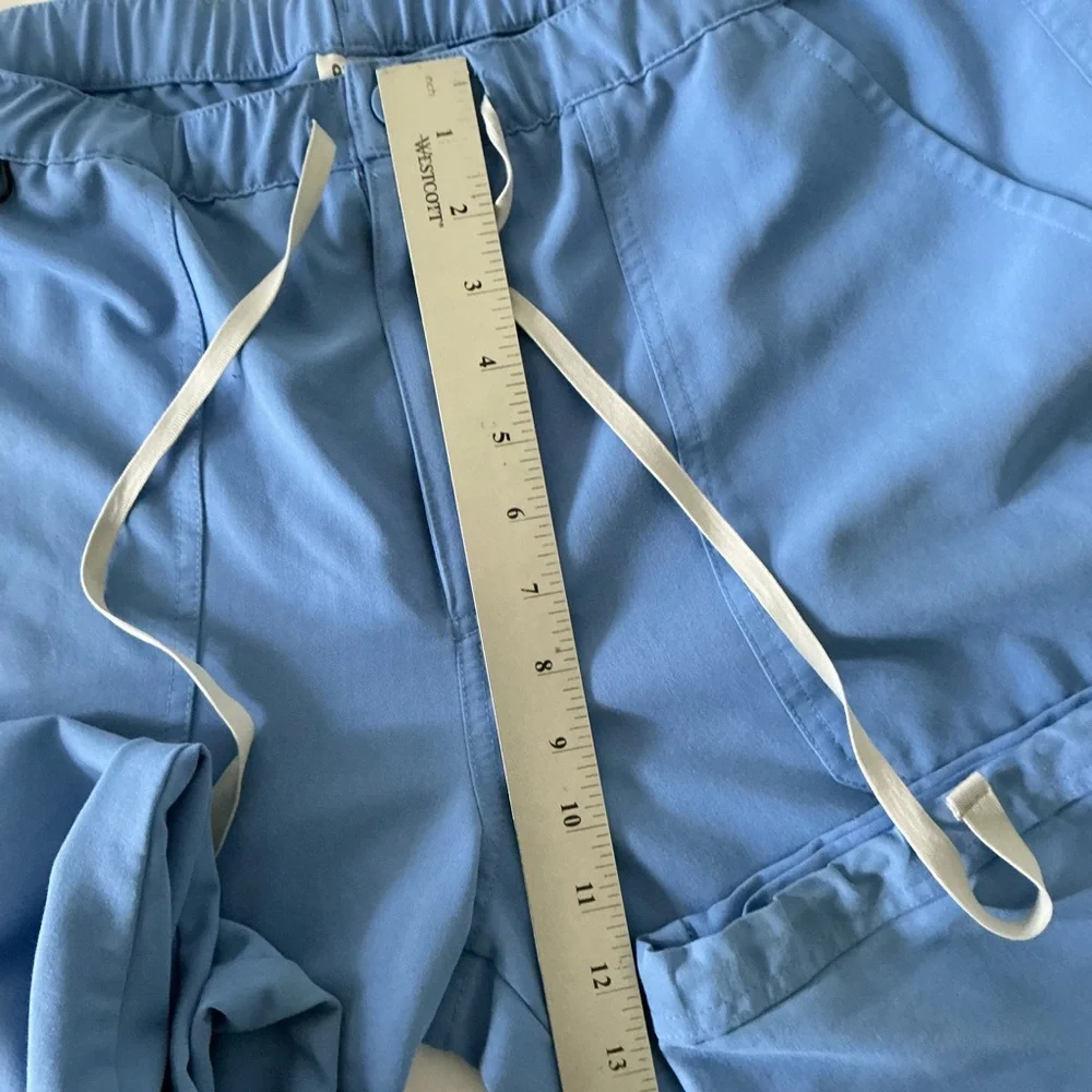 FIGS Cairo Cargo Scrub Pants Men’s Large Blue TM3001 Drawstring